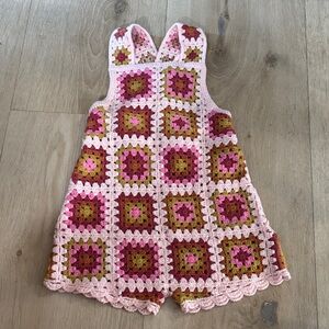 Zara Crochet Patchwork Romper